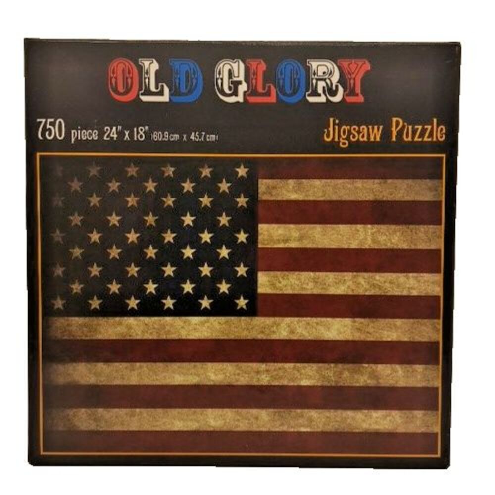 USA Flag Puzzle Old Glory 750 Pc. 24"X 18" Jigsaw Puzzle Americana